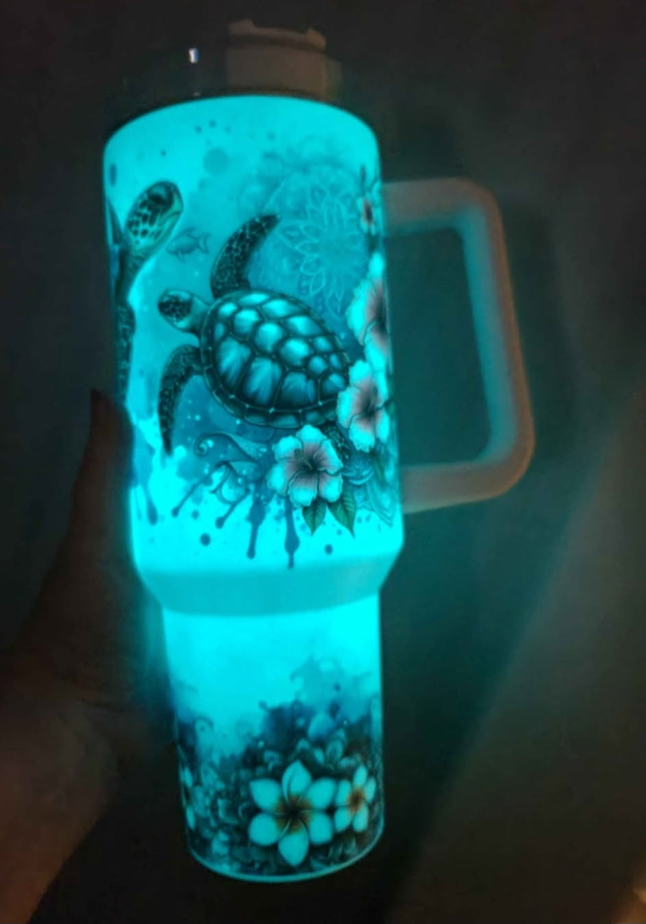 40oz Boho sea turtles