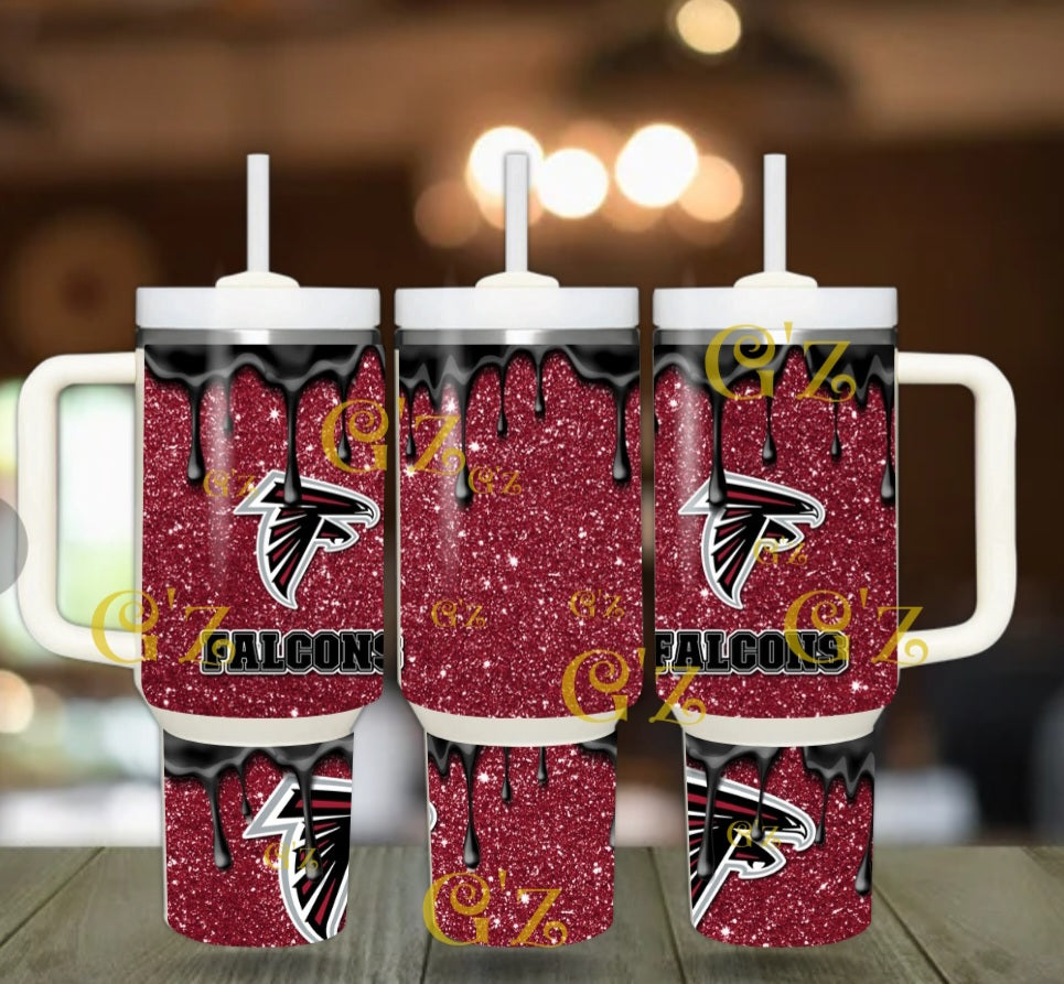 40oz Falcons inspired Tumbler