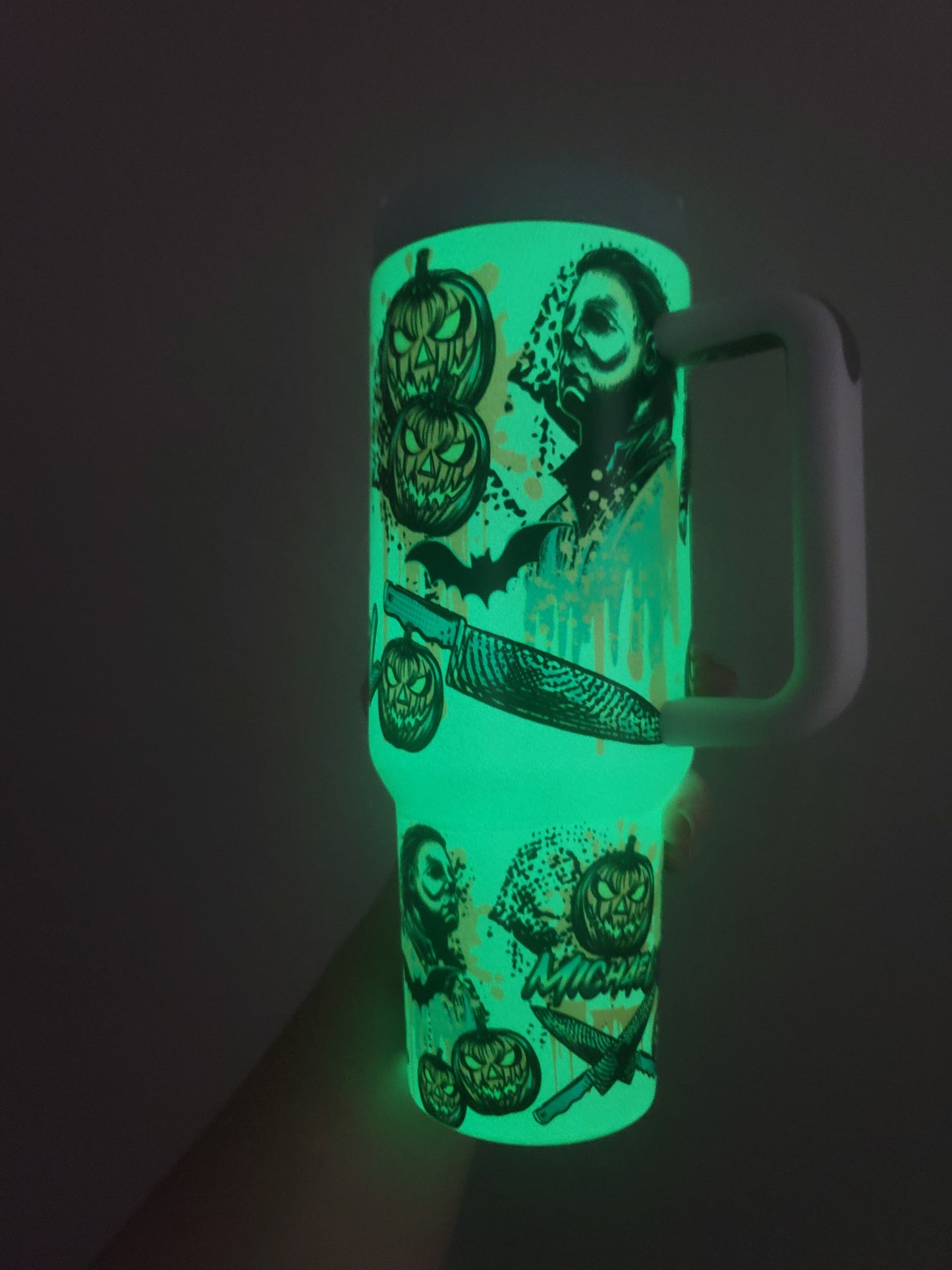 40oz slasher horror themed tumbler