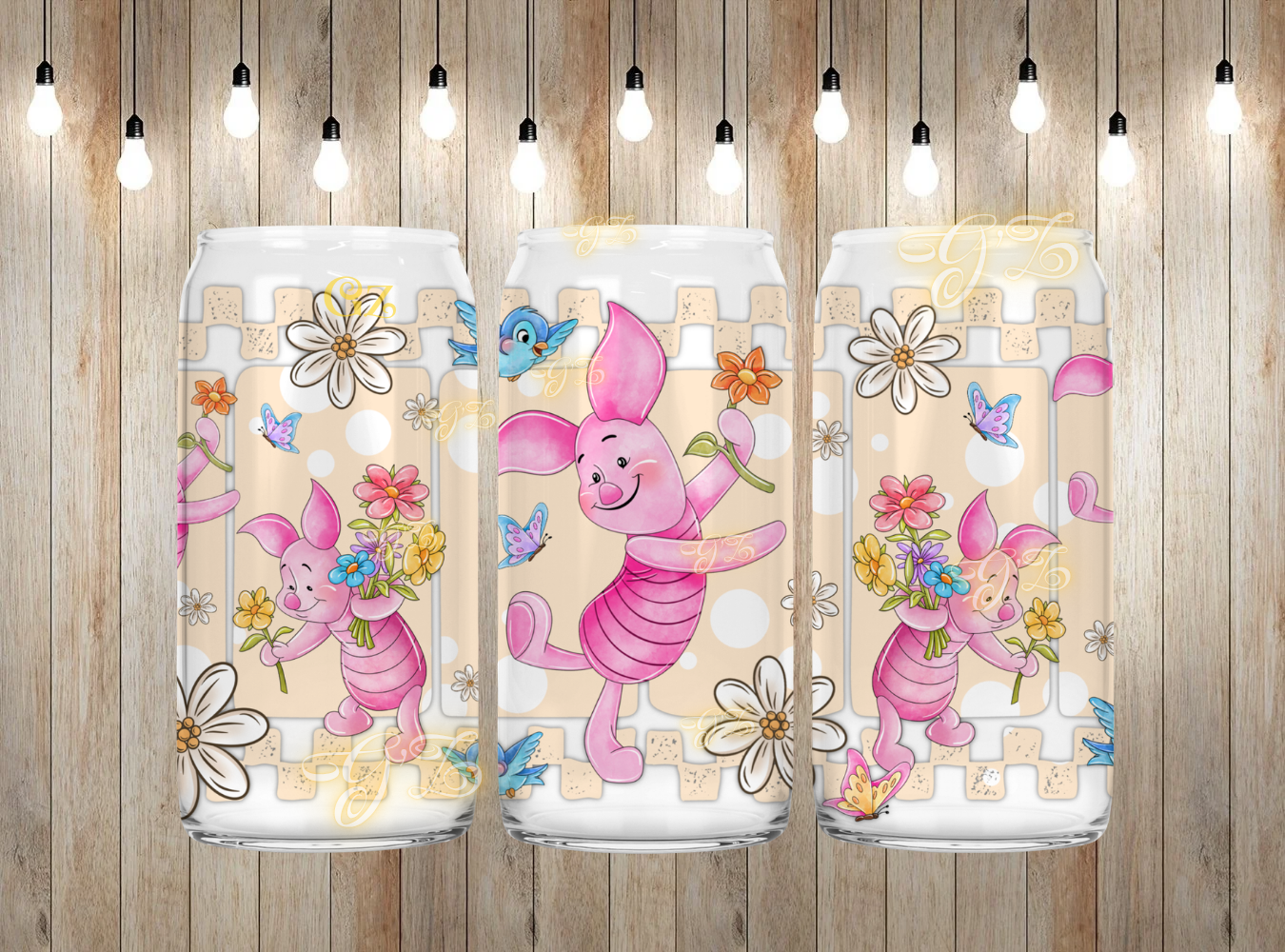 16oz bear cartoon wrap digital download