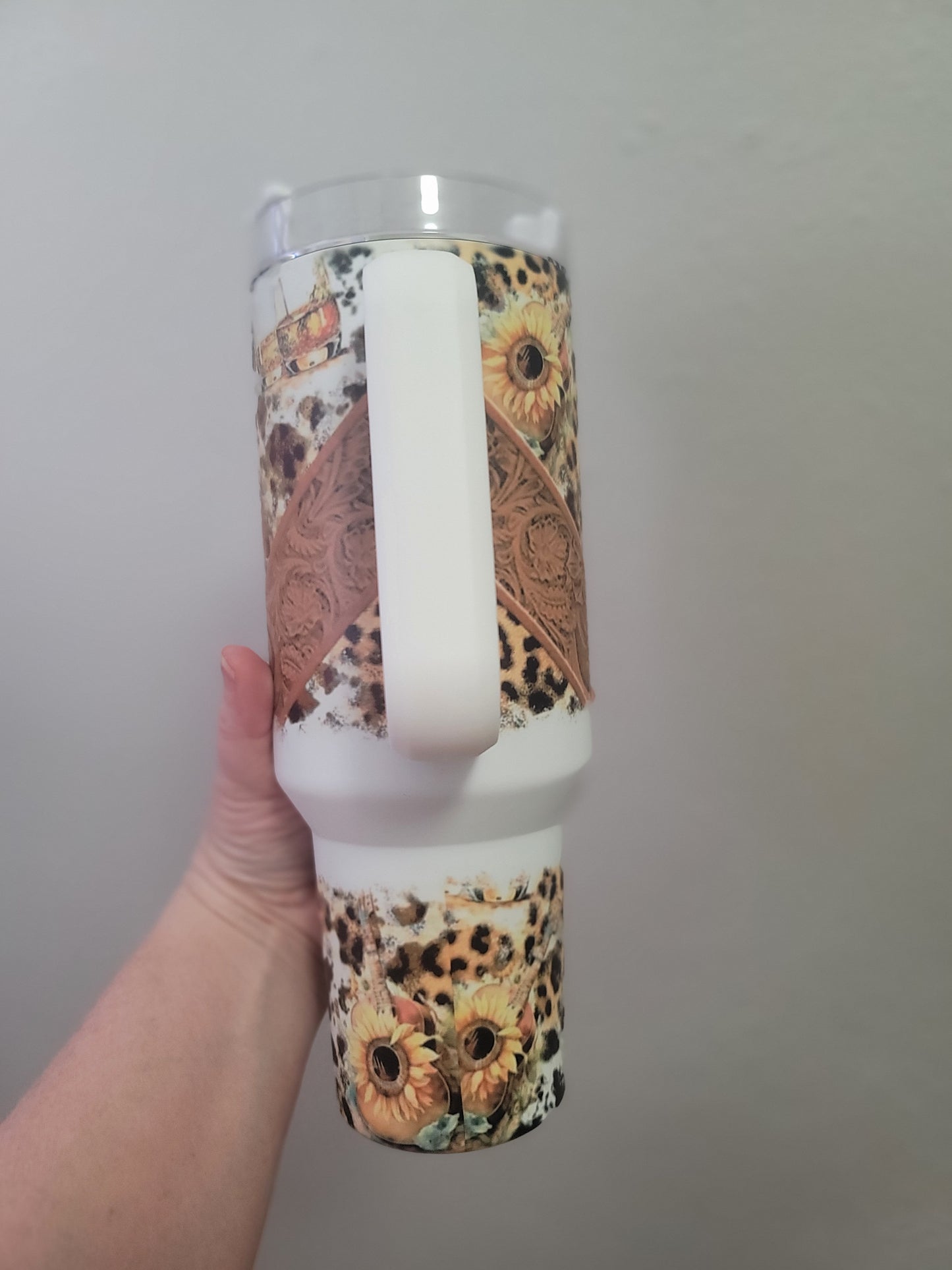 40oz Last night cheetah print inspired tumbler dupe