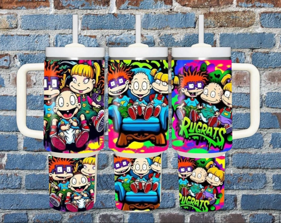 40oz Rugrats inspired tumbler dupe