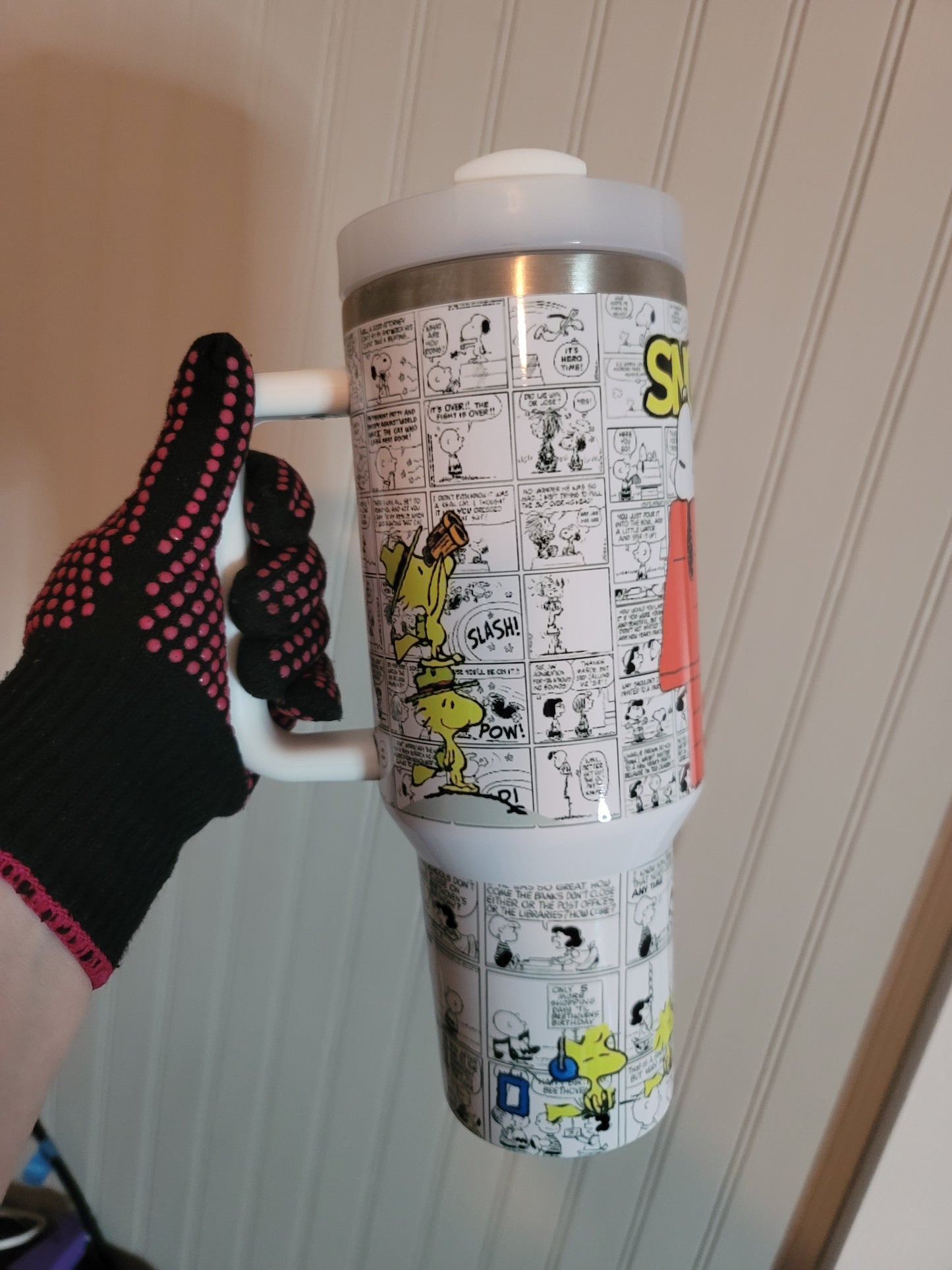 40oz Snoopy comic inspired tumbler