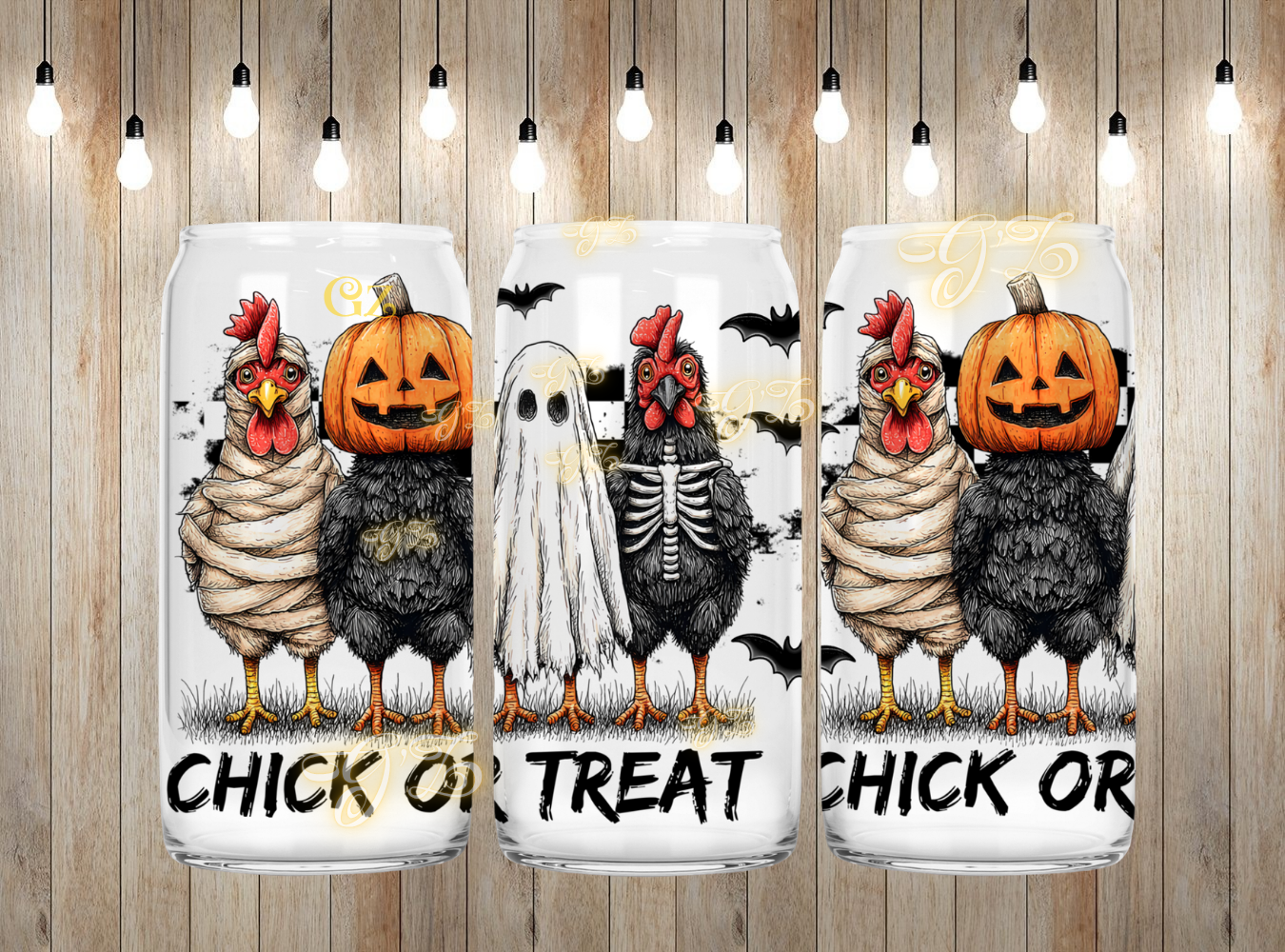 16oz chick or treat wrap digital download