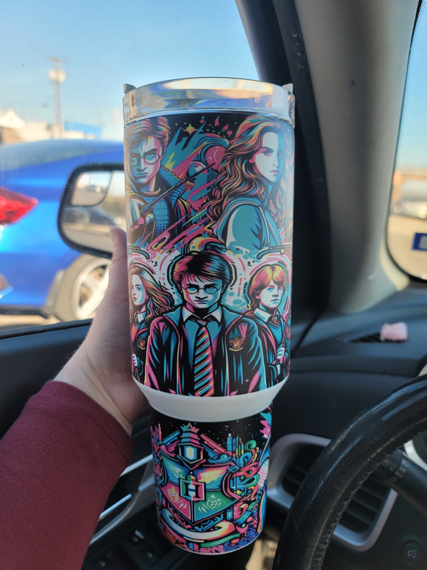 40oz Colorful Harry Potter inspired tumbler dupe