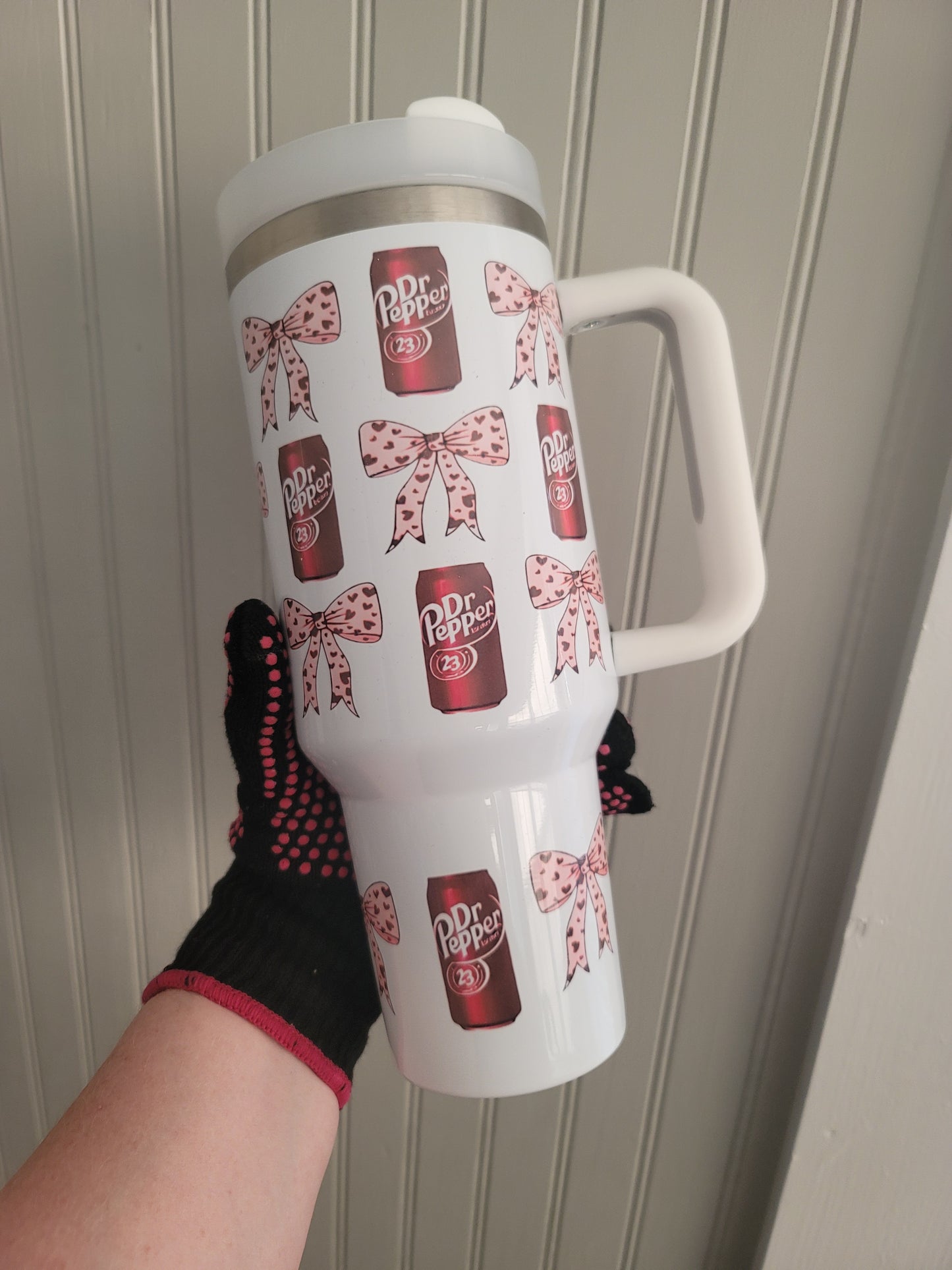 40oz Dr Pepper inspired Tumbler