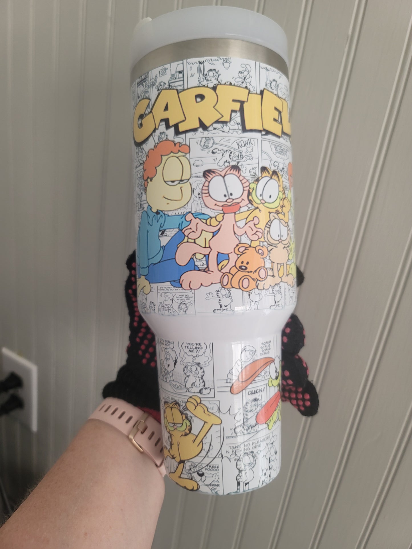 40oz Garfield comic inspired tumbler