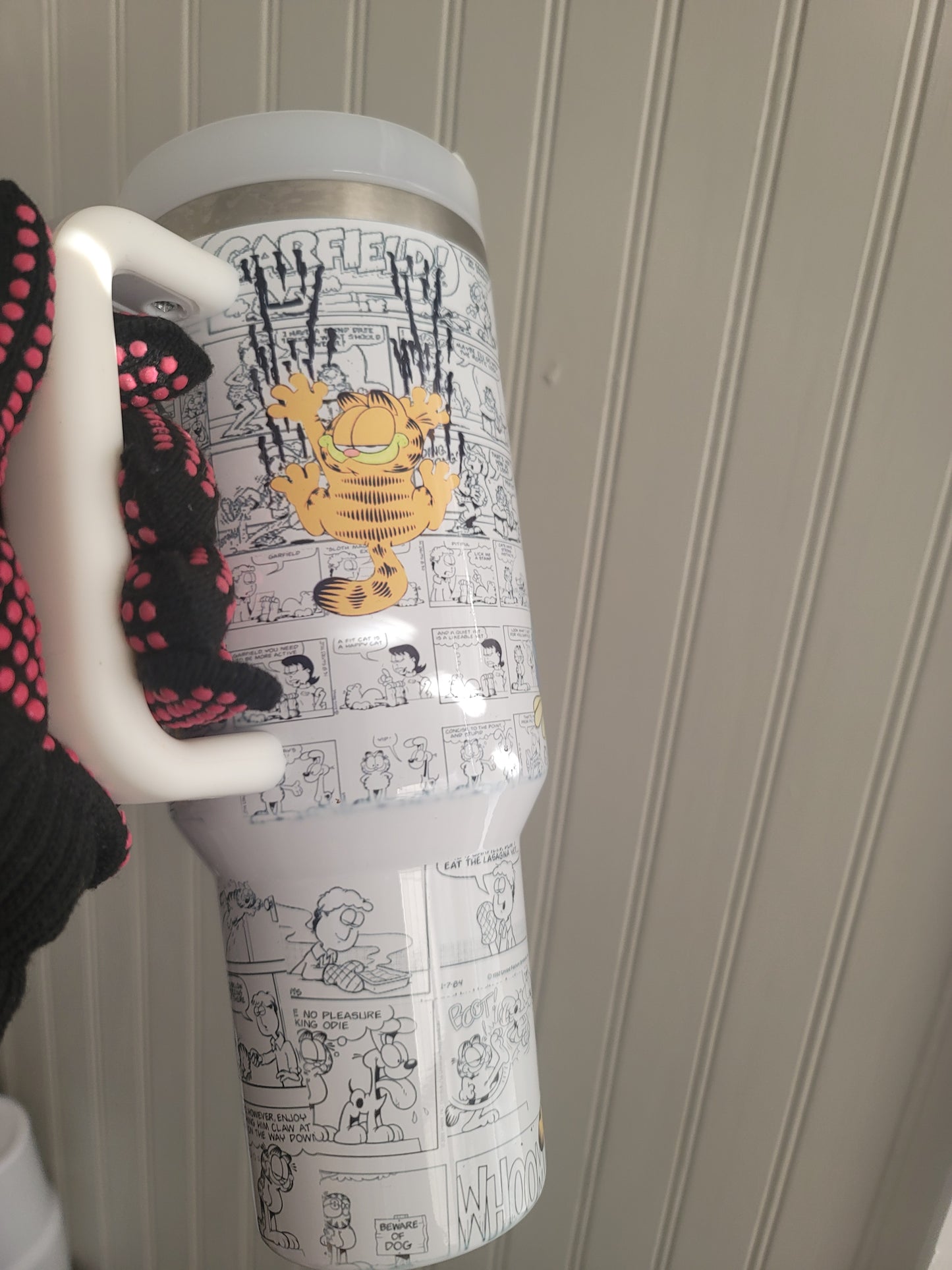 40oz Garfield comic inspired tumbler