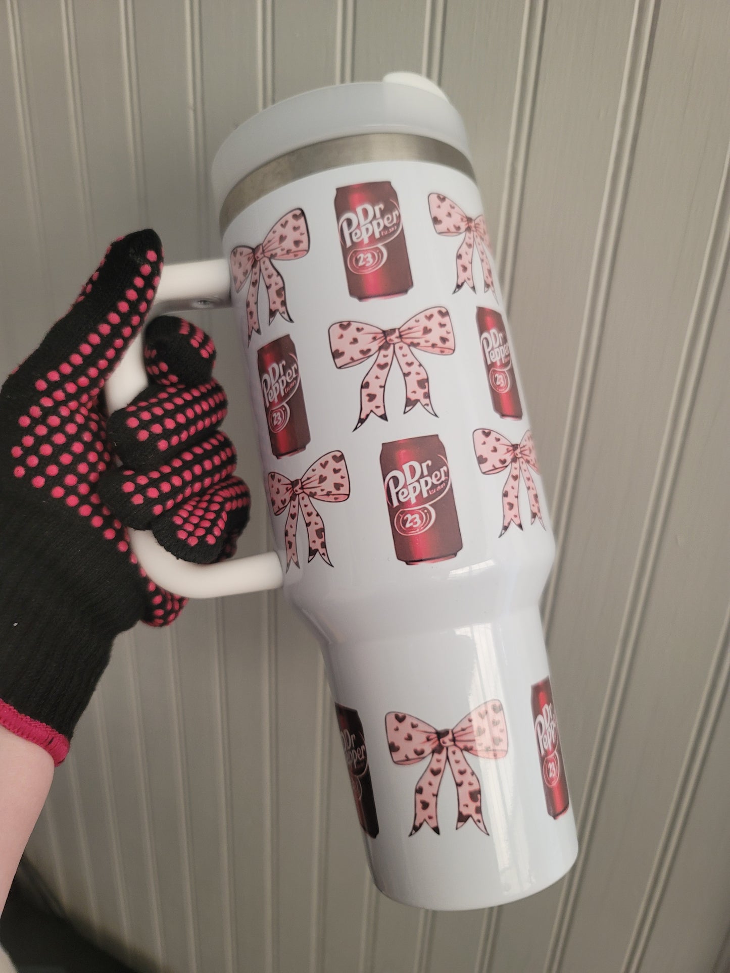 40oz Dr Pepper inspired Tumbler