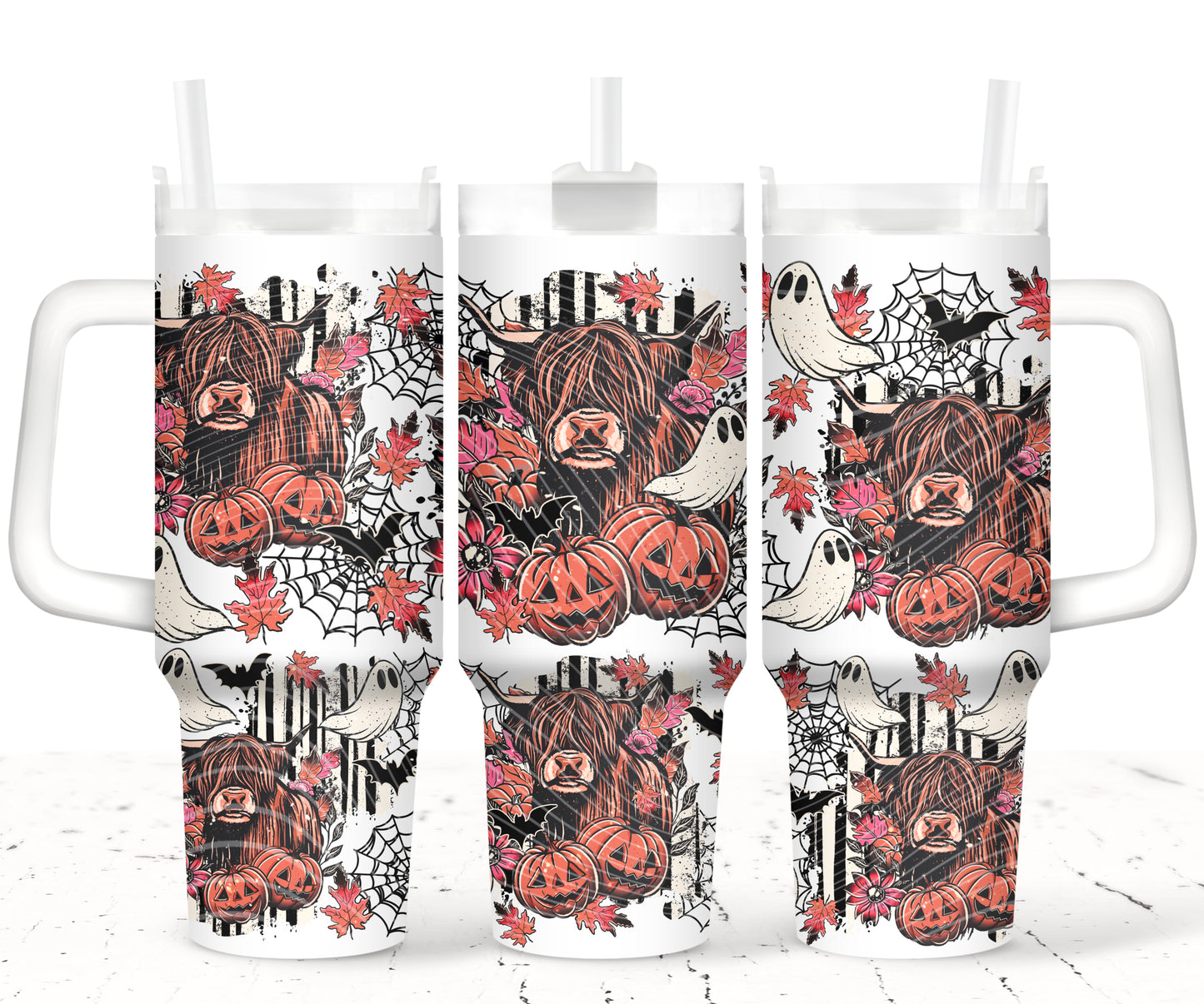 40oz Heifer and pumpkins inspired Tumbler