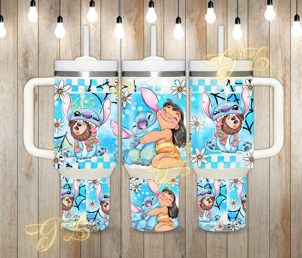 40oz blue alien wrap digital download