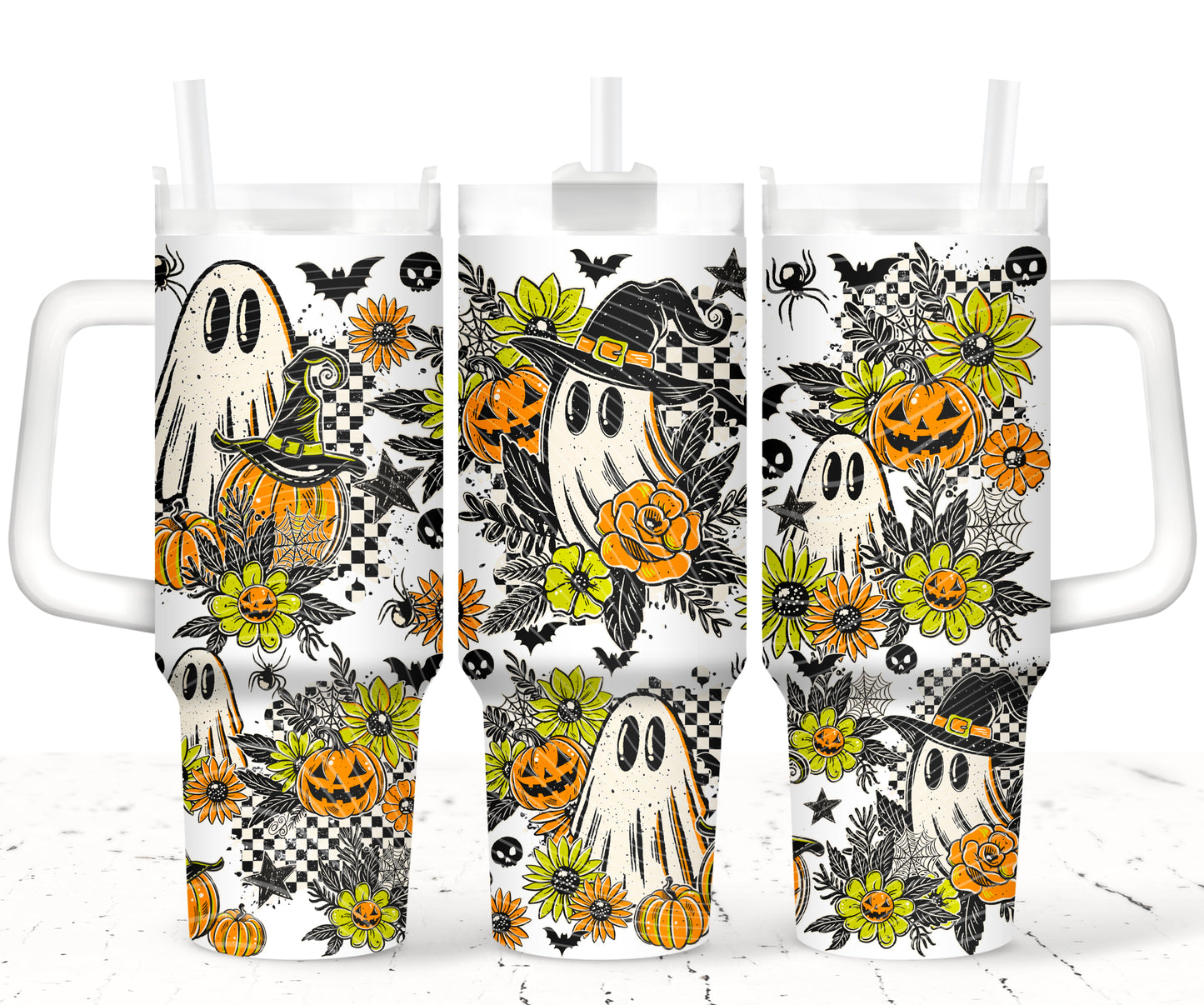 40oz Floral ghosts inspired Tumbler