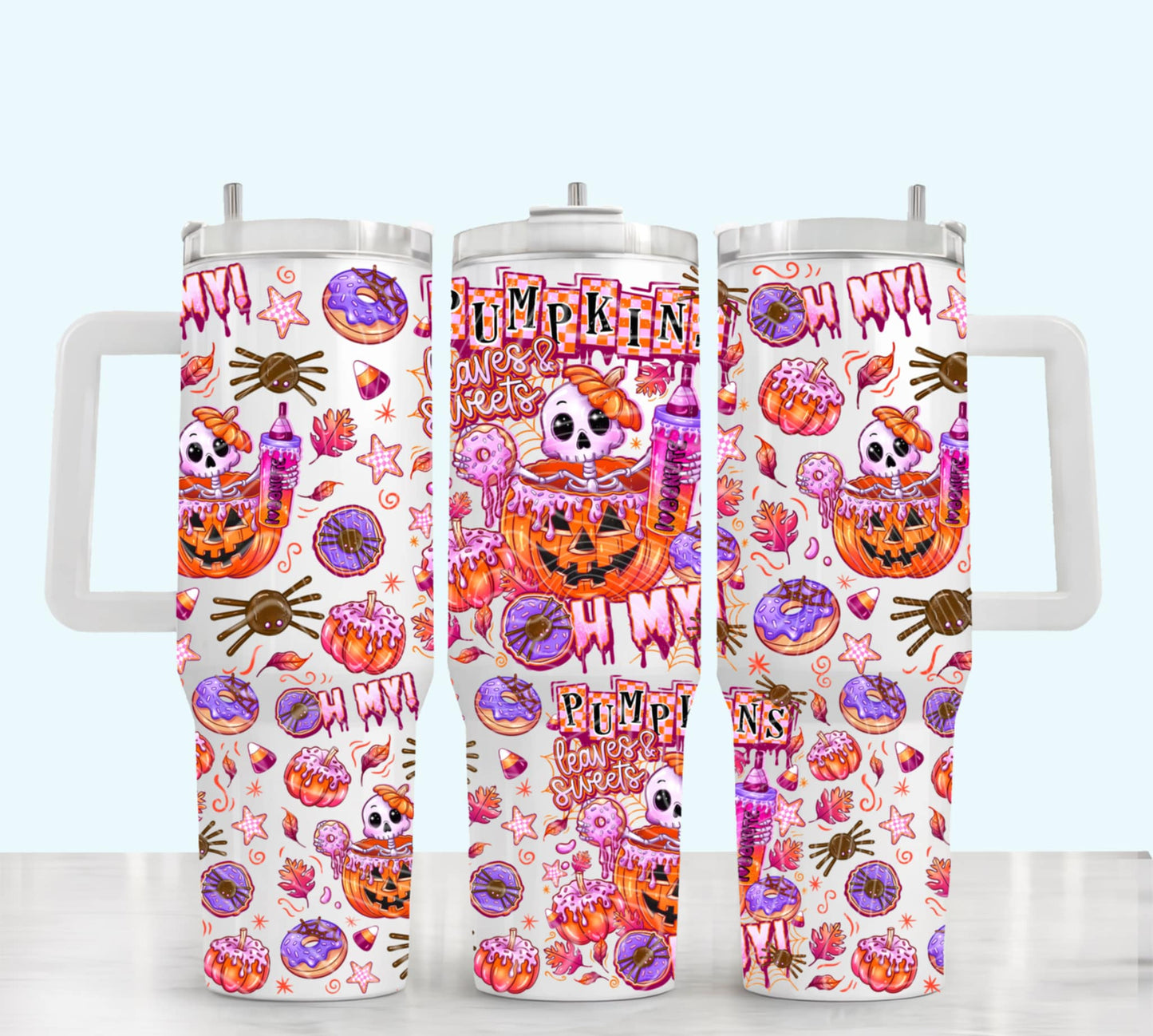 40oz pumpkin donuts inspired Tumbler