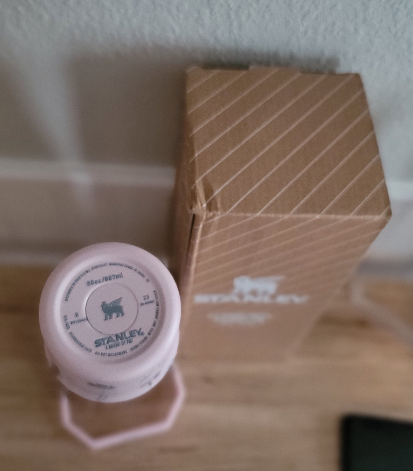 30oz light pink stitch lazer engraved inspired tumbler dupe