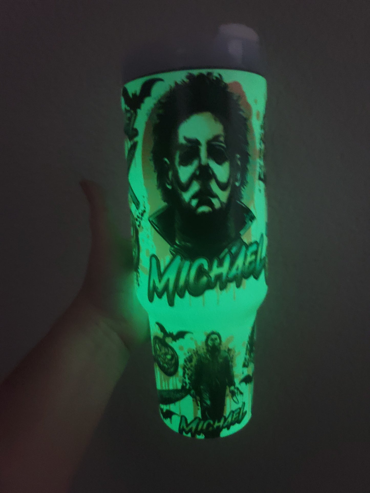 40oz slasher horror themed tumbler