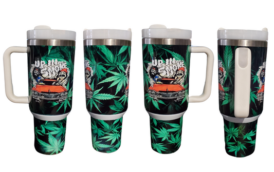 420 Double SideCheech n Chong 40oz H2.0 Tumbler Dupe