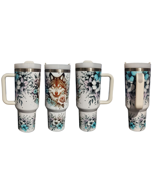 Boho Wolf 40oz Tumbler Dupe