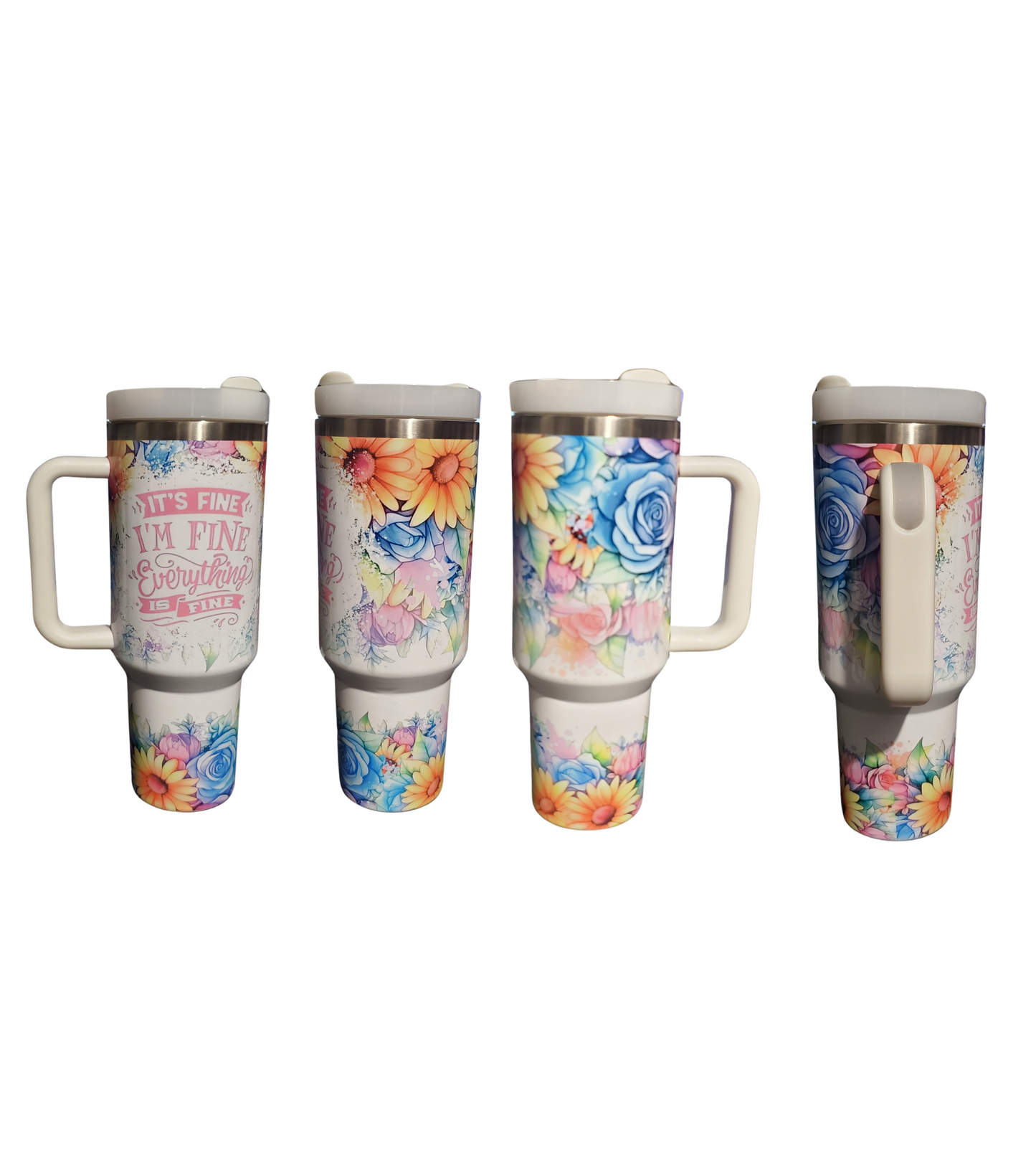 I'm fine 40oz flower h2.0 tumbler