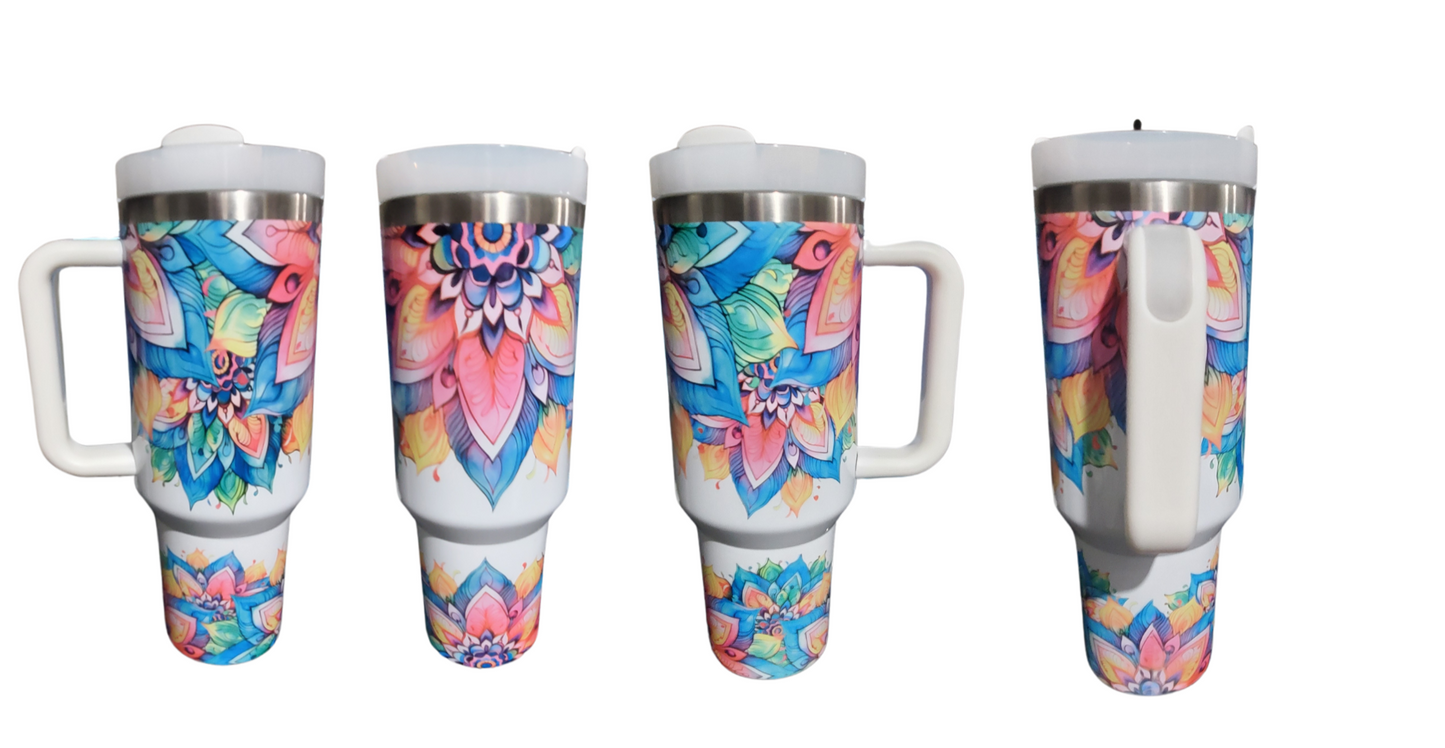 Mandala 40oz Tumbler Dupe