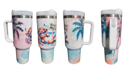 Beach Moo-d 40oz H2.0 Tumbler Dupe