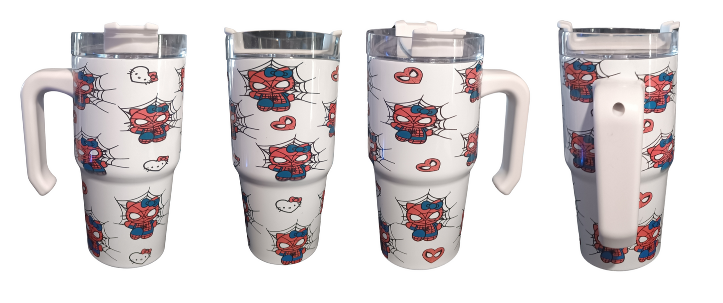 20oz Spider Kitty Tumbler Mug Dupe