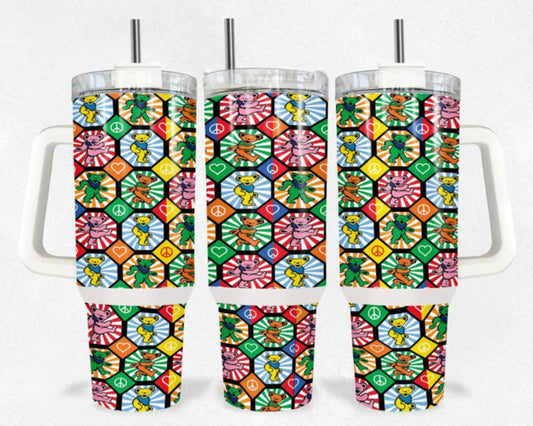 40oz Great full dead bear inspired tumbler dupe