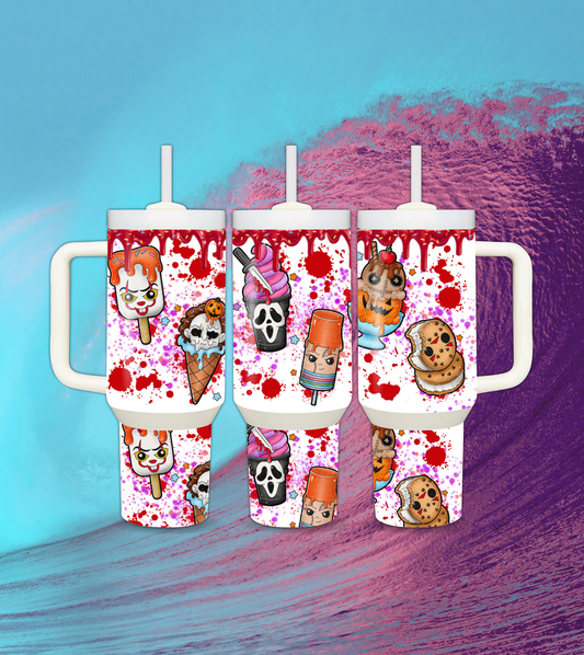 40oz Horror Ice cream tumbler dupe