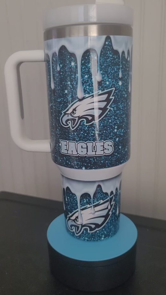 40oz Eagles drip inspured tumbler