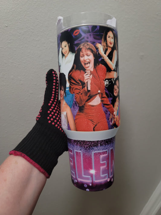 Selena purple roses 40oz Tumbler