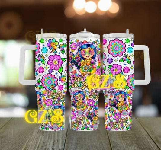 40oz spooky cartoons tumbler