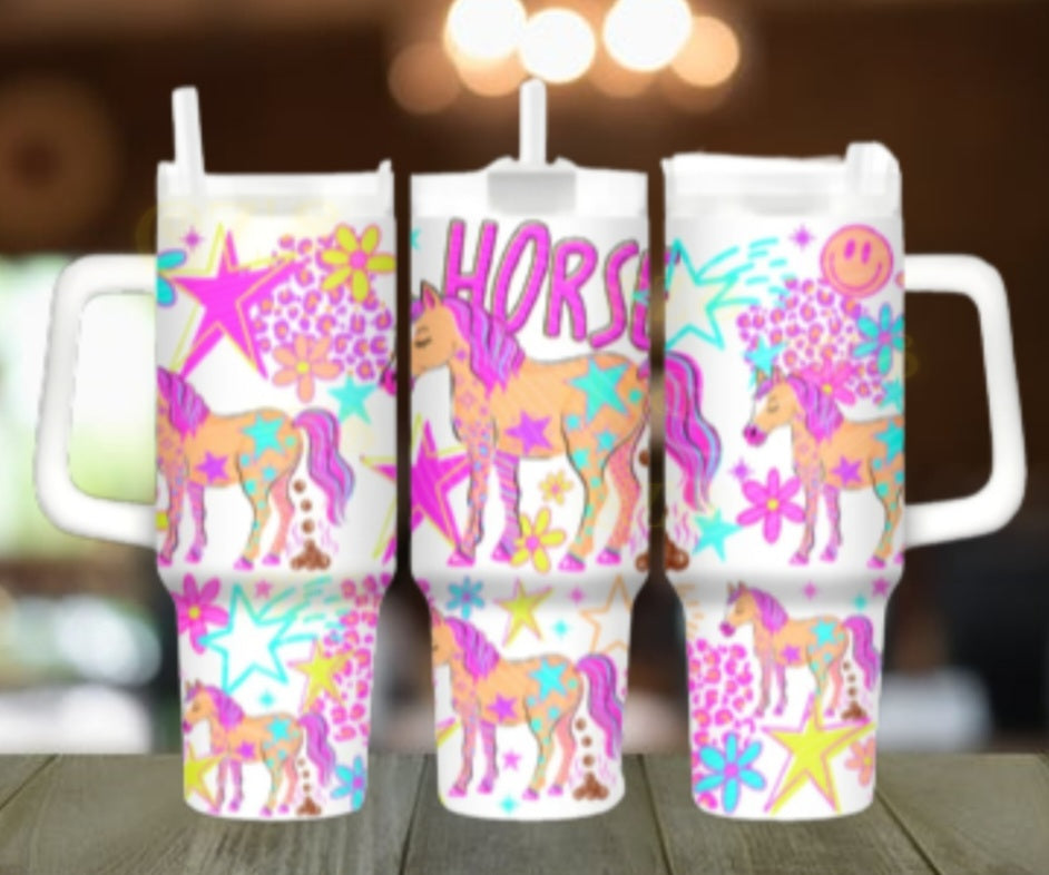 40oz Holy horse tumbler