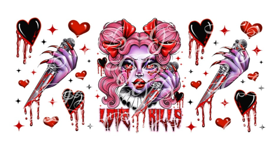 15oz love kills coffee mug
