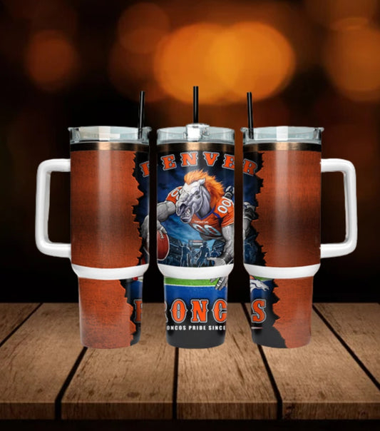 40oz  Broncos inspired Tumbler