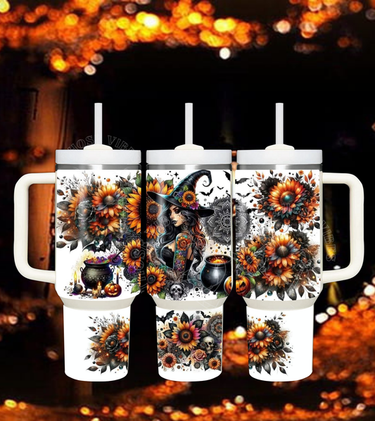 40oz Orange witch tumbler dupe