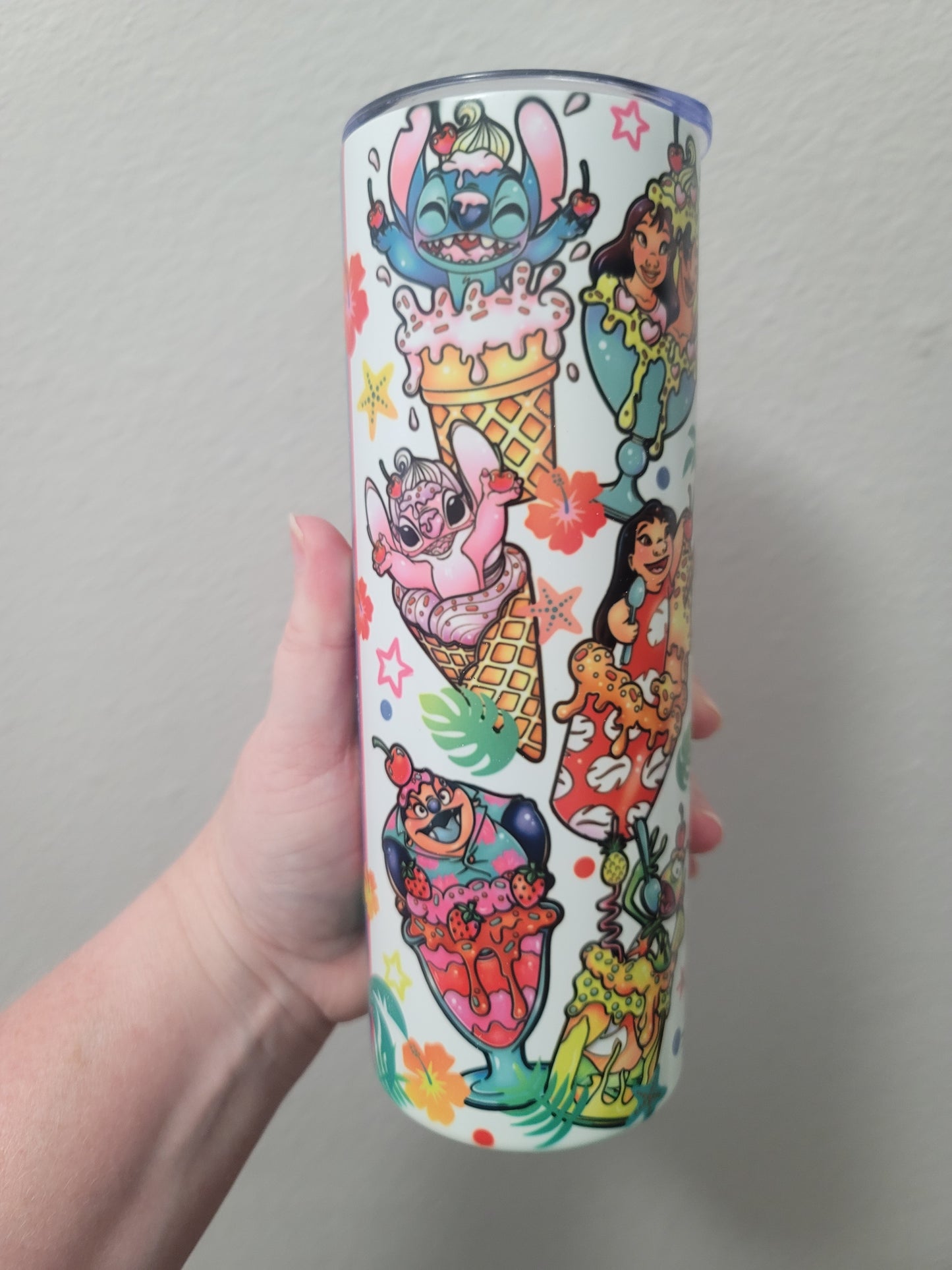 20oz  blue Alien ice-cream tumbler