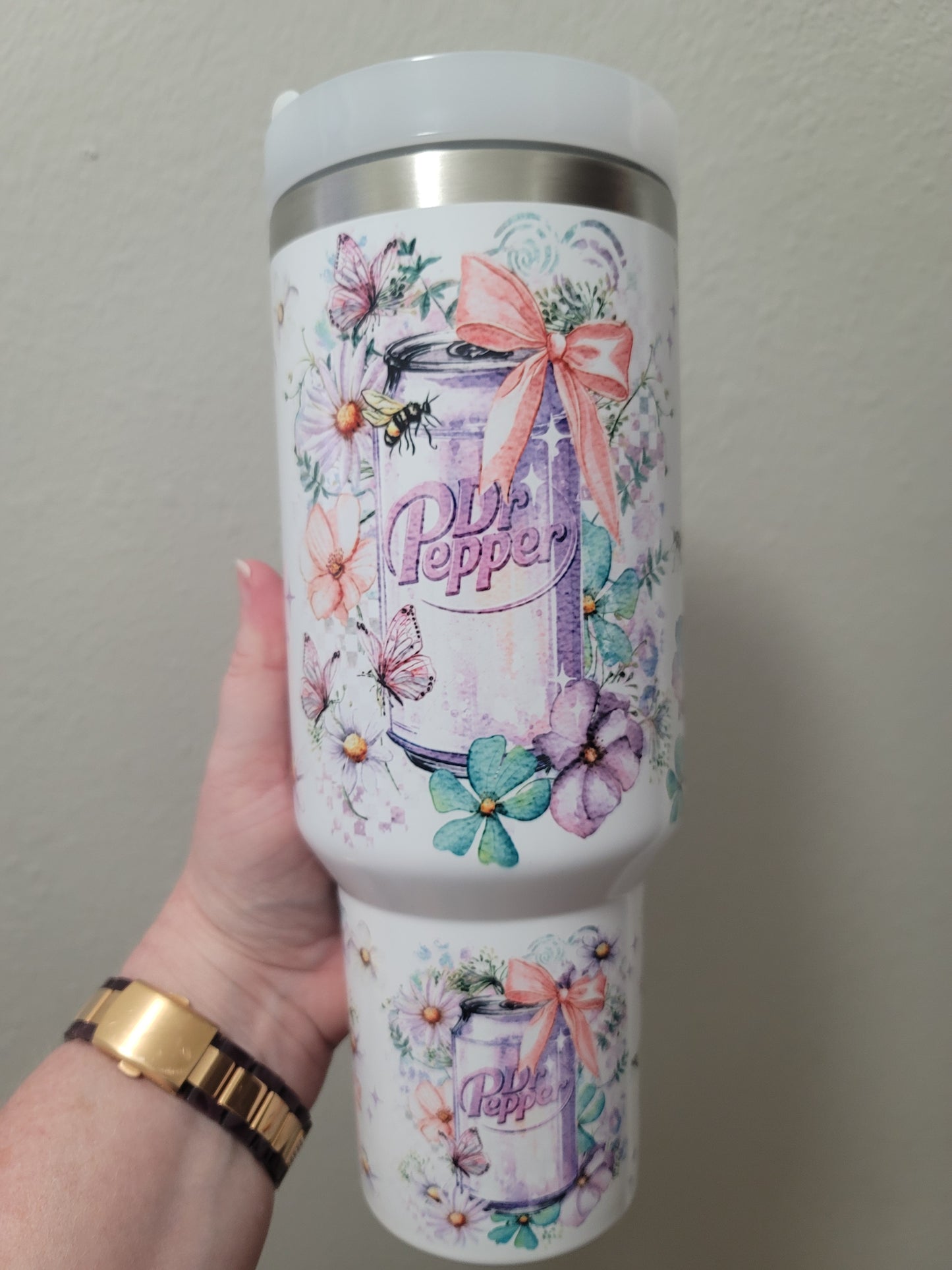 40oz Soda Floral