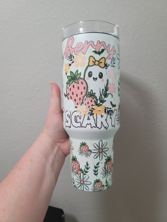 40oz Berry Scary Ghost tumbler