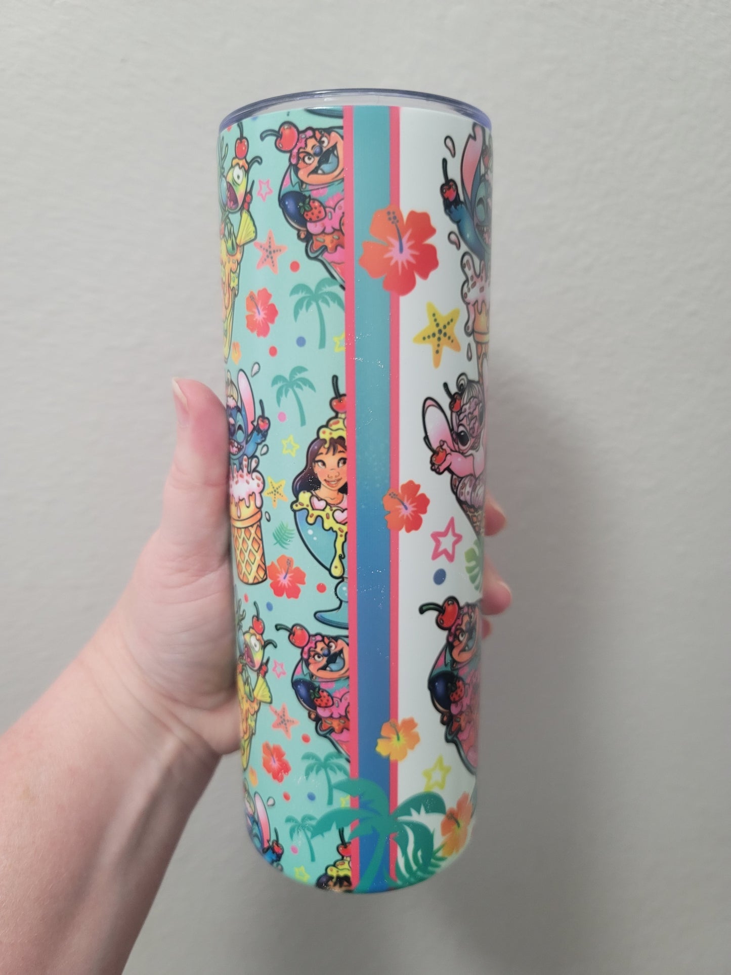 20oz  blue Alien ice-cream tumbler