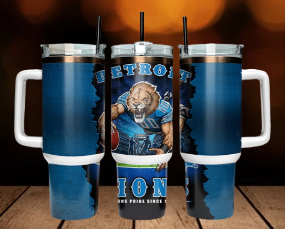 40oz  Lions inspired Tumbler