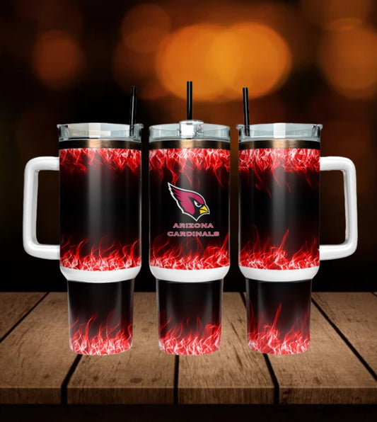 40oz  Cardinals inspired Tumbler
