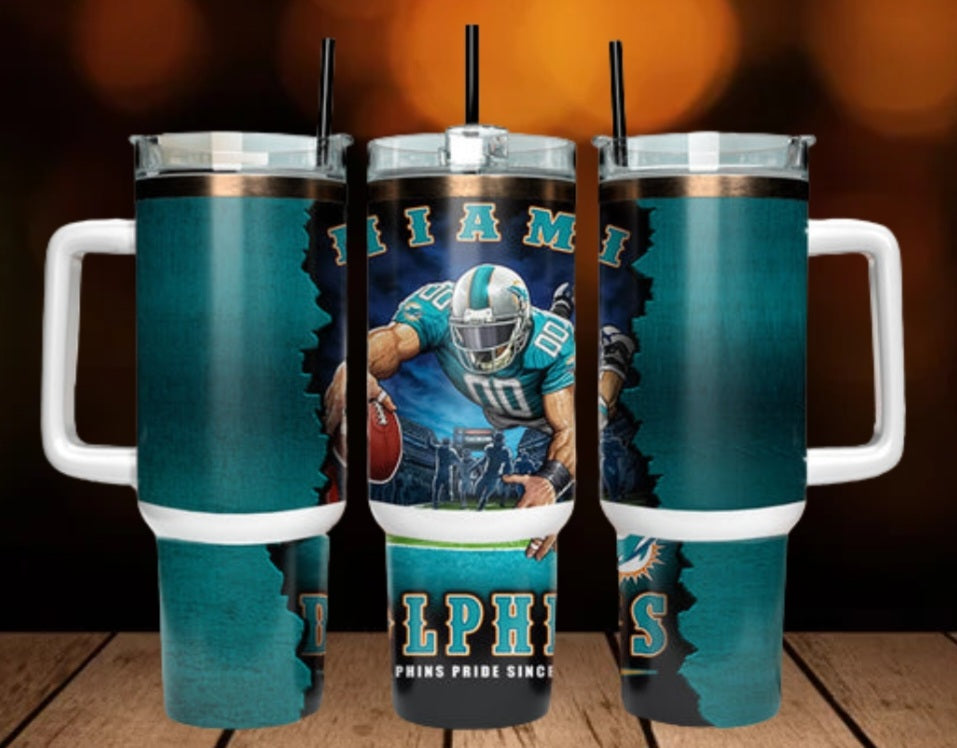40oz  Dolphins inspired Tumbler