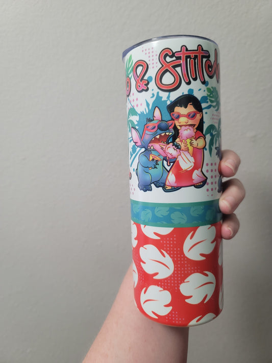 20oz  blue Alien summer tumbler