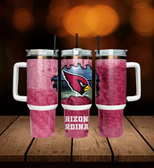 40oz  Cardinals inspired Tumbler
