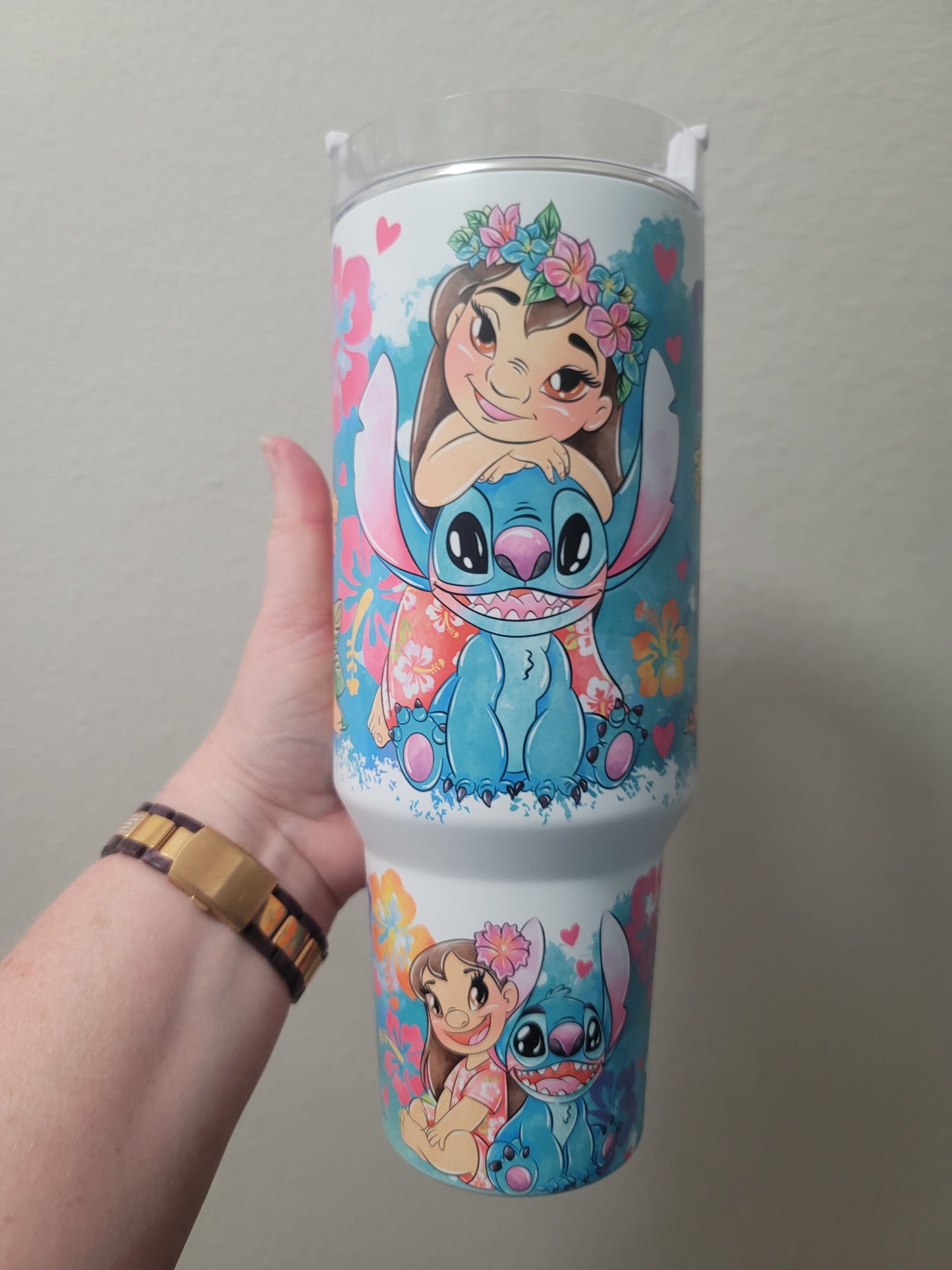 40oz blue Alien  Tumbler