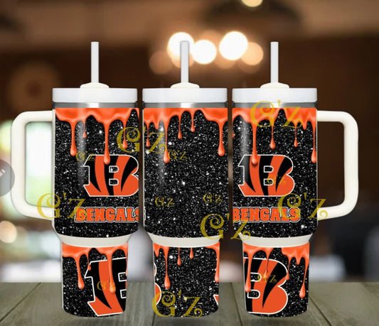 40oz Bengals inspired Tumbler