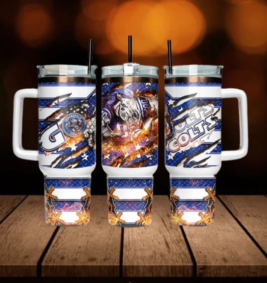 40oz  Colts inspired Tumbler