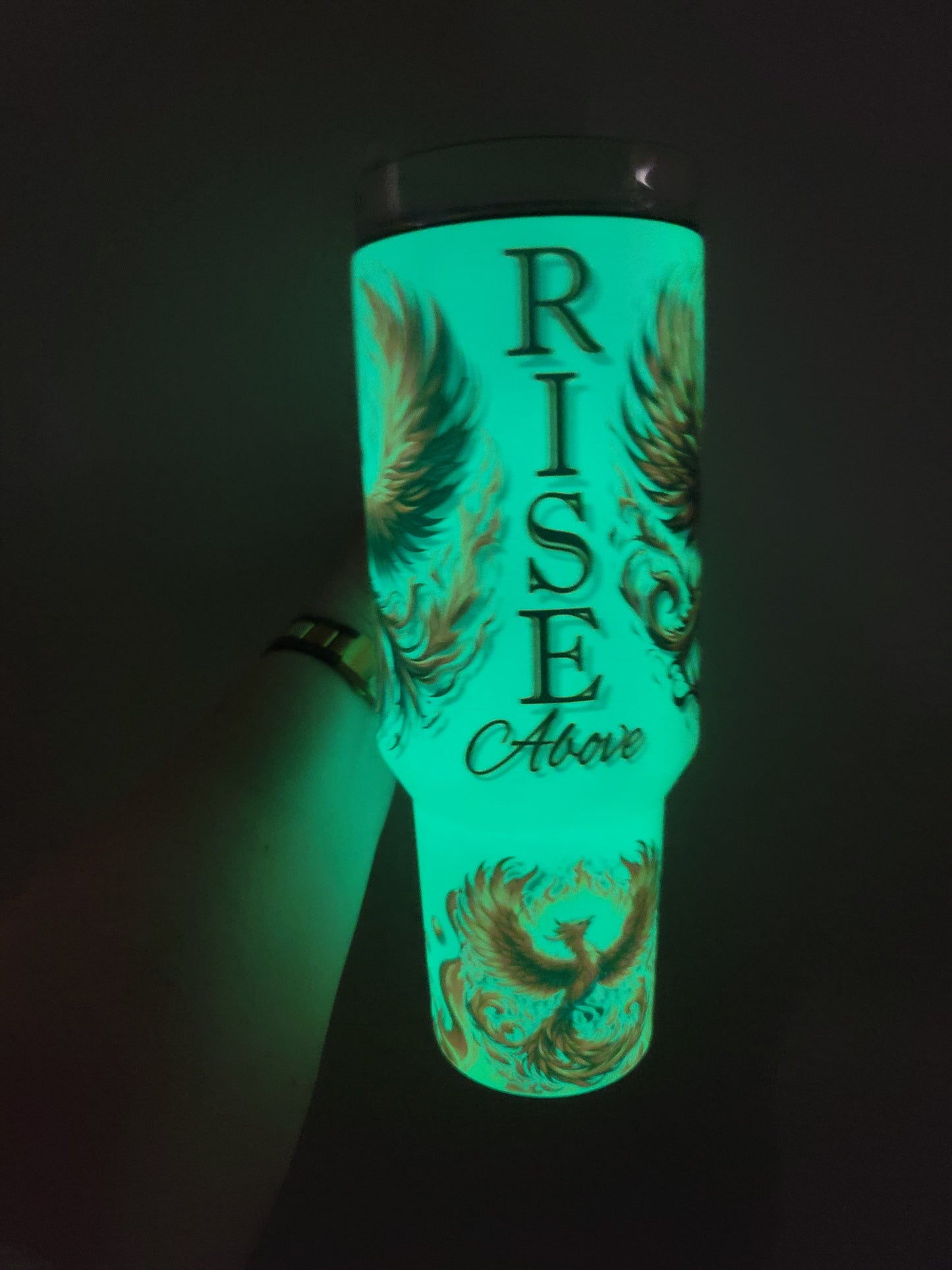 40oz Phoenix orange & Black tumbler
