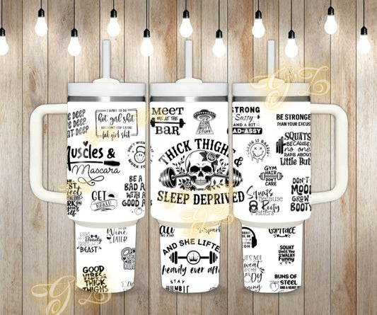 40oz Thick thighs tumbler