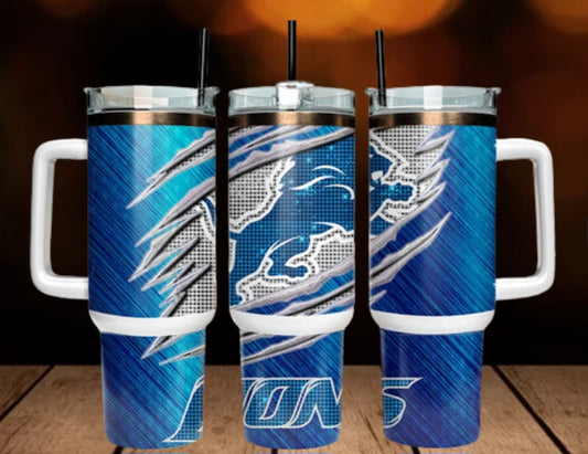 40oz  Lions inspired Tumbler