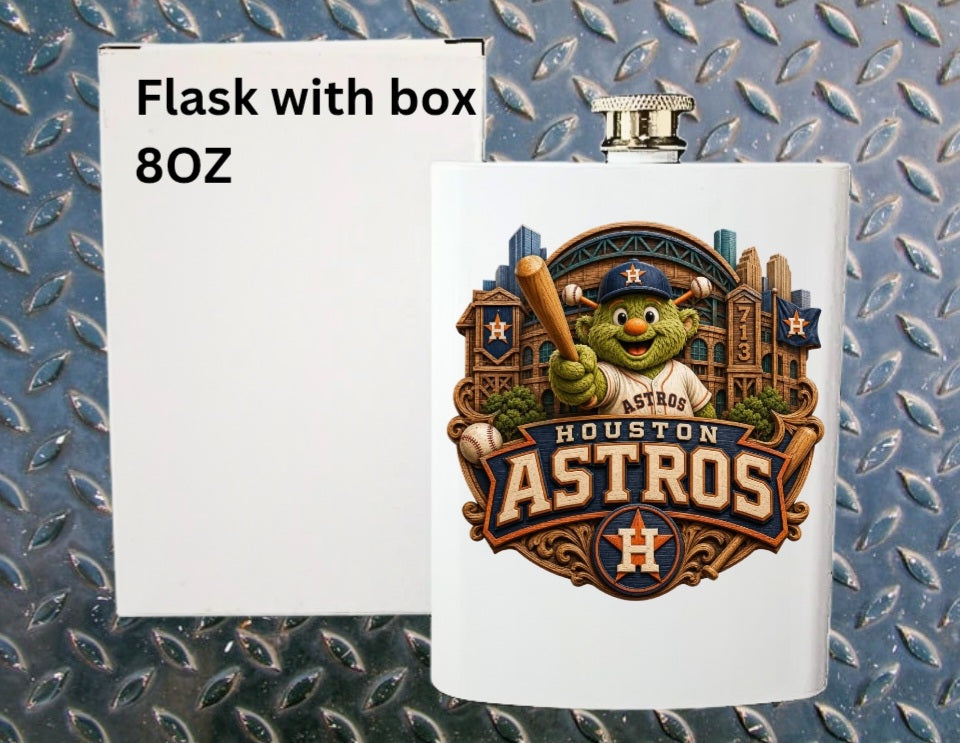 8oz pro Baseball flask